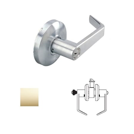 Cal-Royal Design Entry Lever Lock, 2-3/4 Backset, ASA Strike, Schlage C Keyway, US3 Polished Brass SL00-3